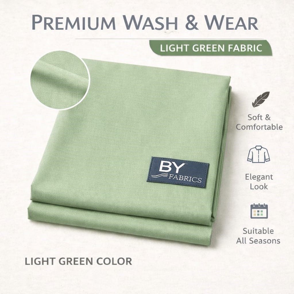 2 LIGHT GREEN SUITS Unstiched Men Suit - Image 1