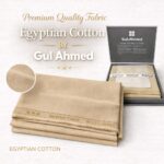 Egyptian Cotton Premium Fabric by Gul Ahmed – Beige