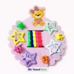 Cute Kids Hair Accessories Set – Colorful Star Clips & Hair Bands Pack