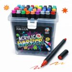 48 Colors Acrylic Marker Pen Set – Premium Paint Markers with Storage Box