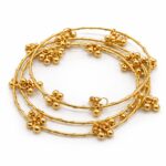 Golden Beads Kashmari Bangles Set